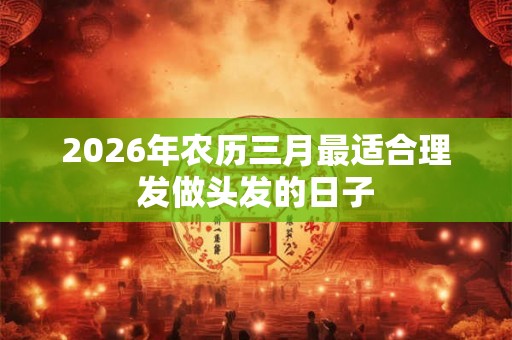 2026年农历三月最适合理发做头发的日子