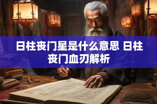 日柱丧门星是什么意思 日柱丧门血刃解析
