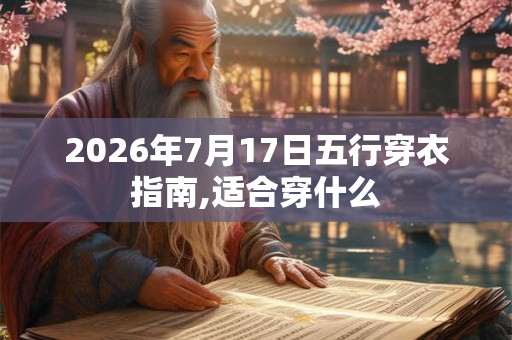 2026年7月17日五行穿衣指南,适合穿什么