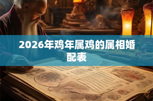 2026年鸡年属鸡的属相婚配表