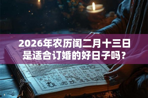 2026年农历闰二月十三日是适合订婚的好日子吗? 2026年农历闰二月十三日是适合订婚的好日子吗?