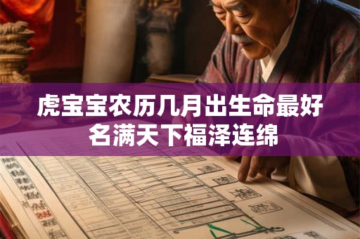 虎宝宝农历几月出生命最好 名满天下福泽连绵