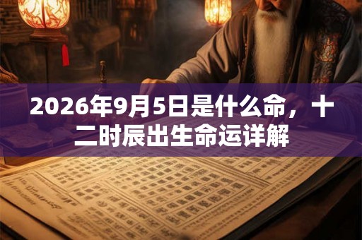 2026年9月5日是什么命,十二时辰出生命运详解 2026年9月5日是什么命,十二时辰出生命运详解