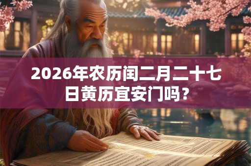 2026年农历闰二月二十七日黄历宜安门吗？