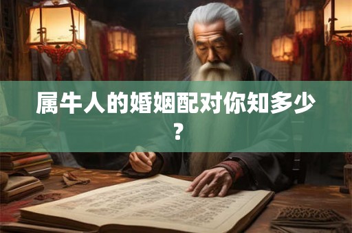 属牛人的婚姻配对你知多少? 属牛人的婚姻配对你知多少?