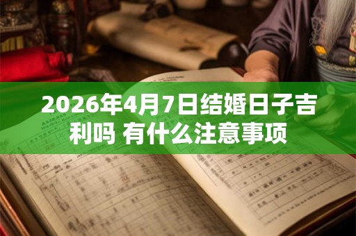 2026年4月7日结婚日子吉利吗 有什么注意事项