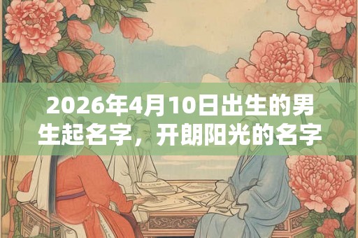 2026年4月10日出生的男生起名字，开朗阳光的名字精选