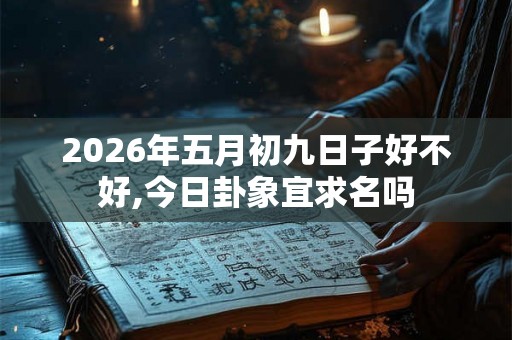 2026年五月初九日子好不好,今日卦象宜求名吗