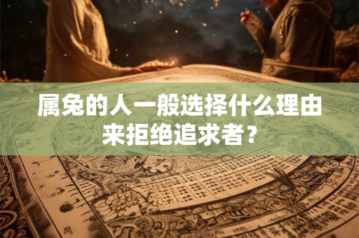 属兔的人一般选择什么理由来拒绝追求者？