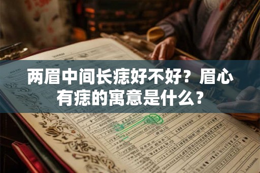 两眉中间长痣好不好？眉心有痣的寓意是什么？
