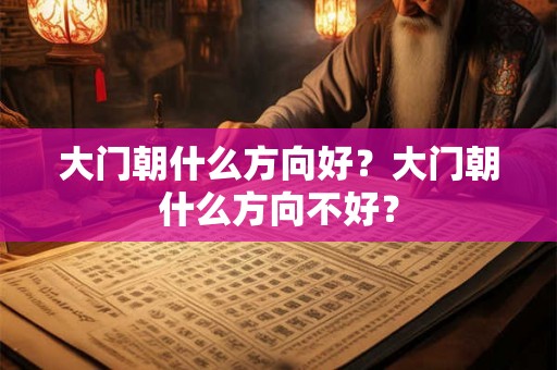大门朝什么方向好？大门朝什么方向不好？