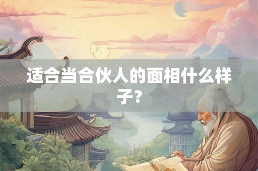 适合当合伙人的面相什么样子？