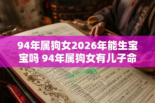 94年属狗女2026年能生宝宝吗 94年属狗女有儿子命吗 94年属狗女2026年能生宝宝吗 94年属狗女有儿子命吗