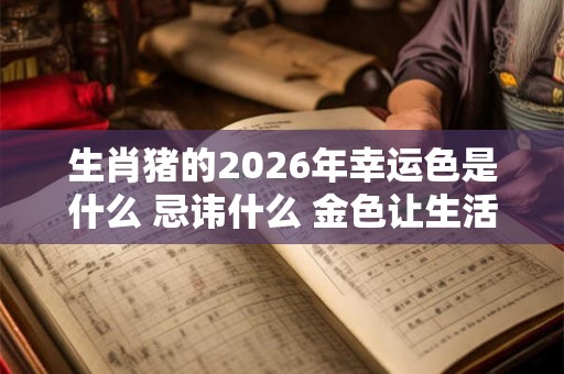 生肖猪的2026年幸运色是什么 忌讳什么 金色让生活丰富