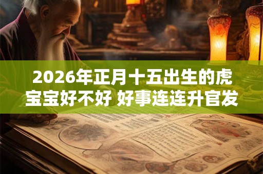 2026年正月十五出生的虎宝宝好不好 好事连连升官发财