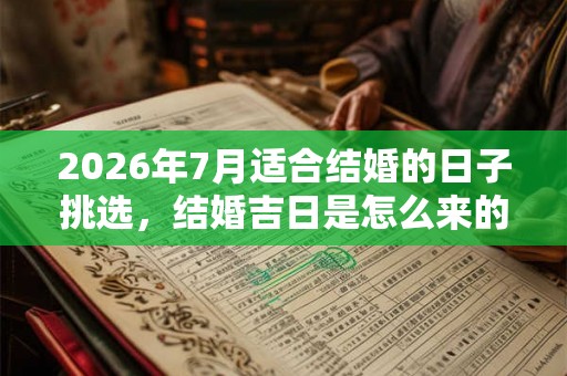 2026年7月适合结婚的日子挑选，结婚吉日是怎么来的？