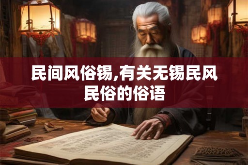 民间风俗锡,有关无锡民风民俗的俗语