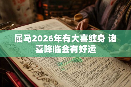 属马2026年有大喜缠身 诸喜降临会有好运 属马2026年有大喜缠身 诸喜降临会有好运