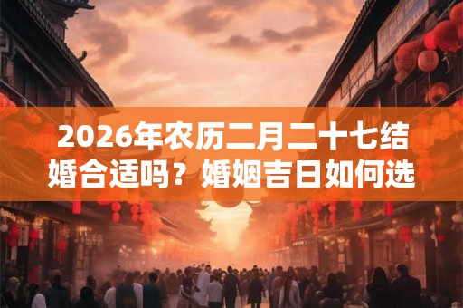 2026年农历二月二十七结婚合适吗？婚姻吉日如何选择？
