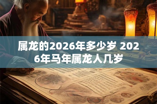 属龙的2026年多少岁 2026年马年属龙人几岁 属龙的2026年多少岁 2026年马年属龙人几岁