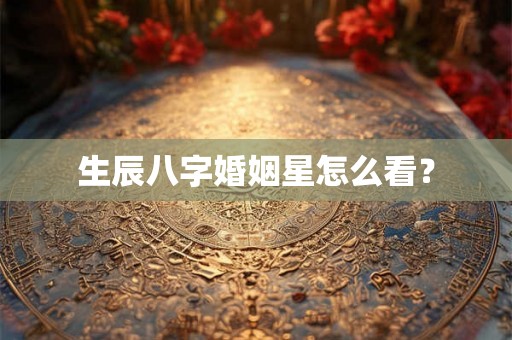 生辰八字婚姻星怎么看？