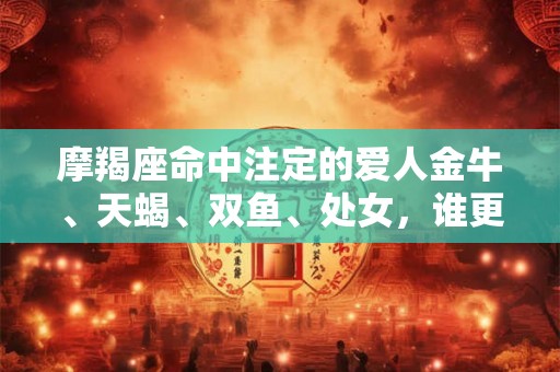 摩羯座命中注定的爱人金牛、天蝎、双鱼、处女,谁更匹配? 摩羯座命中注定的爱人金牛、天蝎、双鱼、处女,谁更匹配?