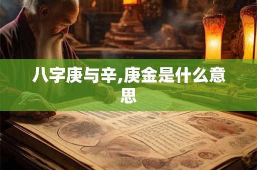 八字庚与辛,庚金是什么意思