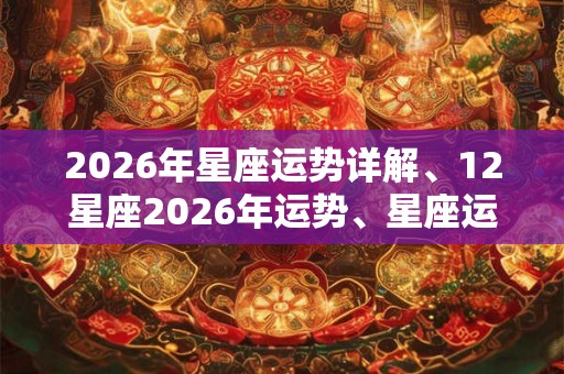 2026年星座运势详解、12星座2026年运势、星座运势查询