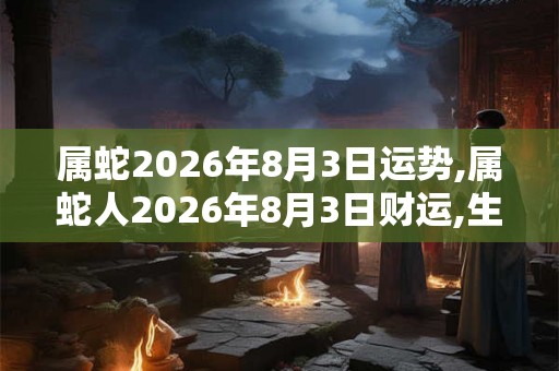 属蛇2026年8月3日运势,属蛇人2026年8月3日财运,生肖蛇2026年8月3日运势