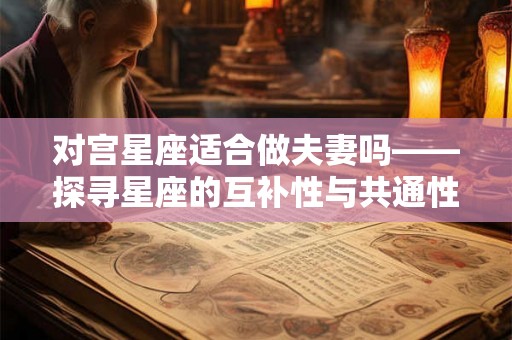 对宫星座适合做夫妻吗——探寻星座的互补性与共通性
