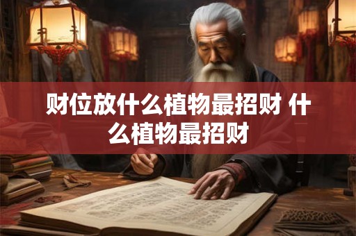 财位放什么植物最招财 什么植物最招财