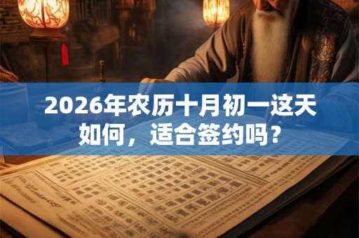 2026年农历十月初一这天如何，适合签约吗？