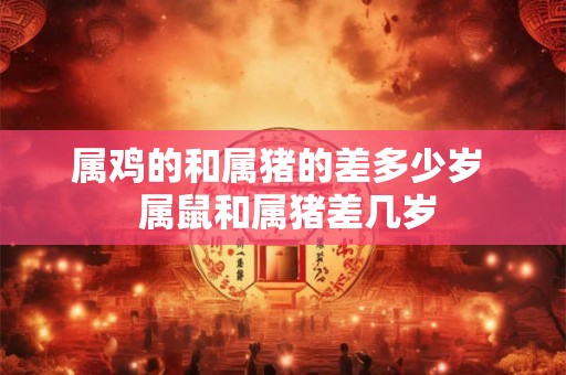 属鸡的和属猪的差多少岁  属鼠和属猪差几岁