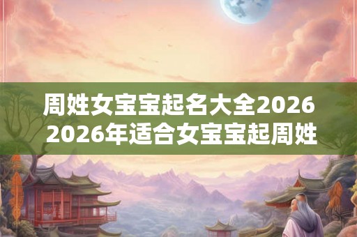 周姓女宝宝起名大全2026 2026年适合女宝宝起周姓名字吗