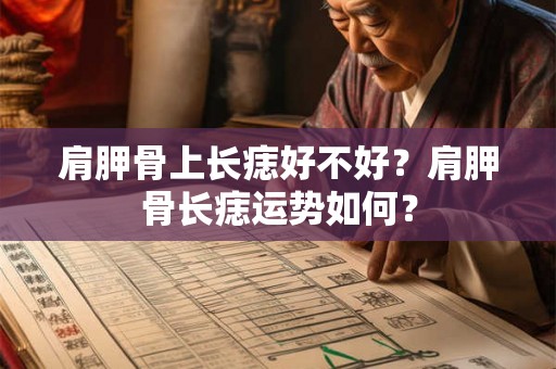 肩胛骨上长痣好不好？肩胛骨长痣运势如何？