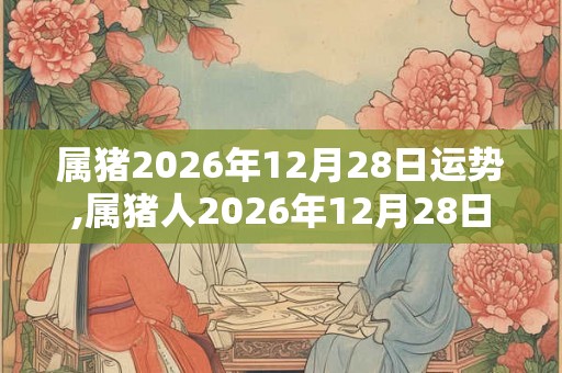 属猪2026年12月28日运势,属猪人2026年12月28日财运,生肖猪2026年12月28日运势