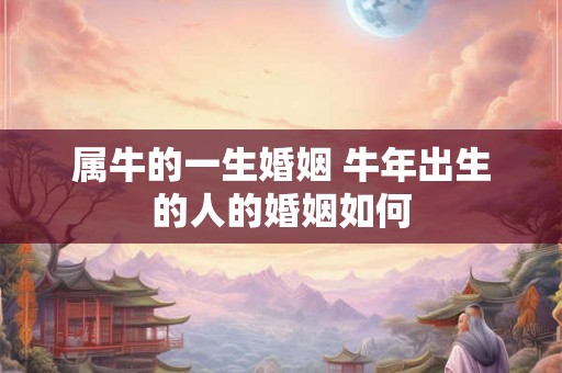 属牛的一生婚姻 牛年出生的人的婚姻如何