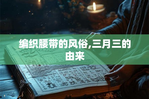 编织腰带的风俗,三月三的由来