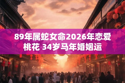 89年属蛇女命2026年恋爱桃花 34岁马年婚姻运