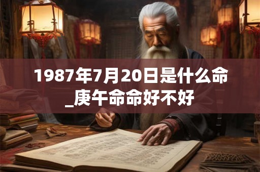 1987年7月20日是什么命_庚午命命好不好