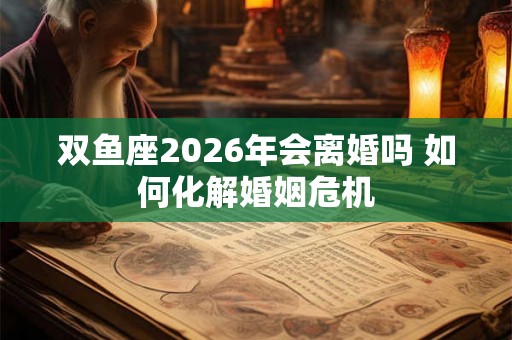 双鱼座2026年会离婚吗 如何化解婚姻危机