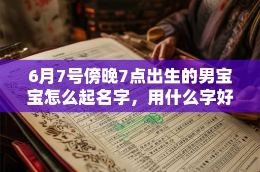 6月7号傍晚7点出生的男宝宝怎么起名字，用什么字好