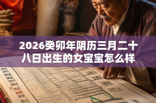 2026癸卯年阴历三月二十八日出生的女宝宝怎么样
