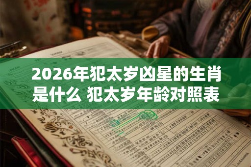 2026年犯太岁凶星的生肖是什么 犯太岁年龄对照表