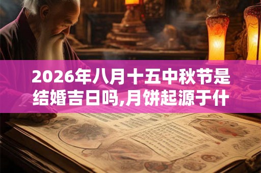 2026年八月十五中秋节是结婚吉日吗,月饼起源于什么朝代