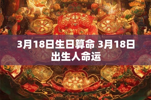 3月18日生日算命 3月18日出生人命运 3月18日生日算命 3月18日出生人命运