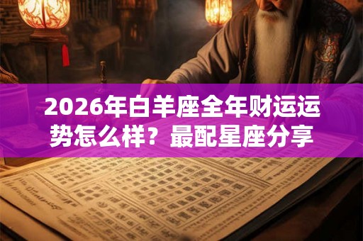 2026年白羊座全年财运运势怎么样？最配星座分享
