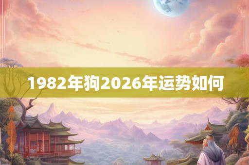 1982年狗2026年运势如何