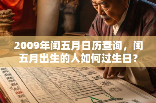 2009年闰五月日历查询，闰五月出生的人如何过生日？
