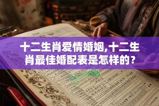 十二生肖爱情婚姻,十二生肖最佳婚配表是怎样的？